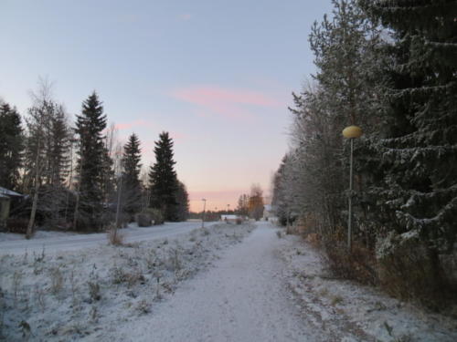 La primera nevada de la temporada en Rovaniemi
