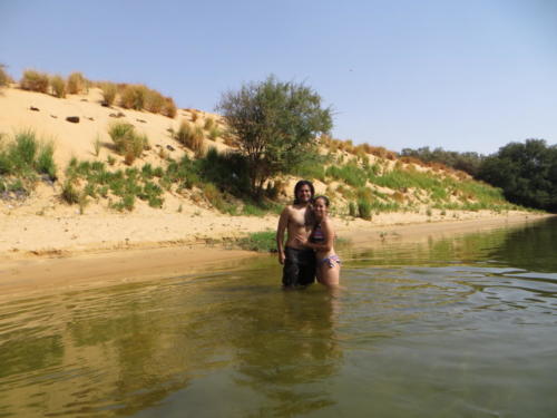 Nadando en el Nilo