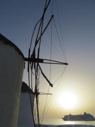 Mykonos Windmill at Sunset