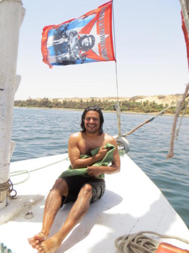 Sal 'Guevara' on a Felucca in the Nile