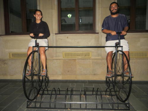 Montando bicicleta en Bratislava
