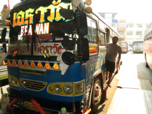 Bus to Erawan National Park, Kanchanaburi