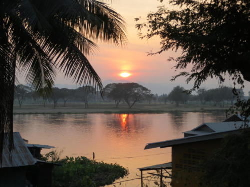 Sunset along River Kwai, Kanchanaburi
