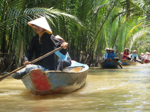 Boats in the Mekong Delta