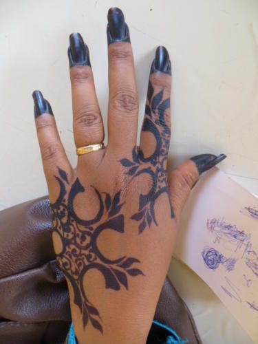 Henna Design of a Married Sudanese Woman's Hand, Khartoum