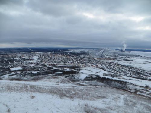 Vista de Kiruna desde la colina de Loussavaara