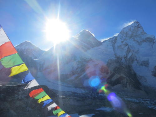 View of Mount Everest and Himalayan Range from Kala Patthar Summit