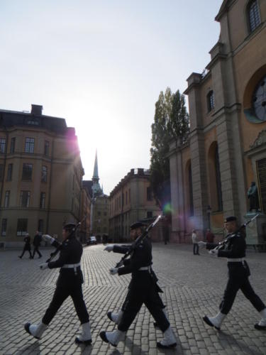 Soldados suecos protegiendo el Kungliga Slottet - Palacio Real, Estocolmo