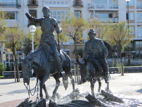 Don Quijote and Sancho Panza, San Sebastian