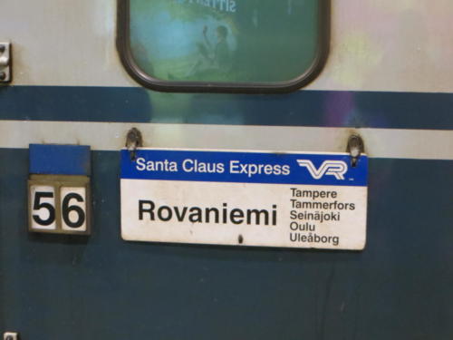 El tren hacia la Villa de Papá Noel, Rovaniemi