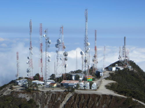 Antennas at the Summit of Baru Volcano