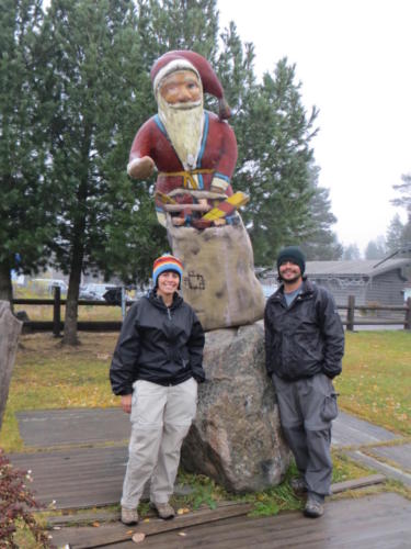 La única foto que pudimos conseguir con Papá Noel, Rovaniemi