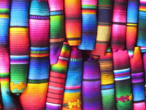 Textiles en el mercado de Chichicastenango